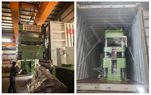 600 tons melamine toilet seat cover molding machine shipment from Shunhao
