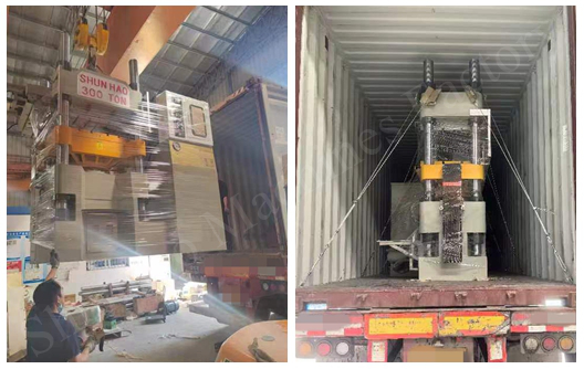300 tons customized color melamine molding machine shipment from Shunhao factory 300 tons customized color melamine molding machine shipment from Shunhao factory