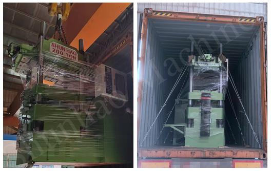 Shunhao Fabrikası'ndan Pakistan'a Otomatik İki Renkli Melamin Sofra Takımı Kalıplama Makinesinin Başarılı Sevkiyatı