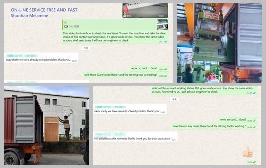 Shunhao Fabrikası Melamin Kap Kalıplama Makineleri ve Ön Isıtma Makineleri Sevkiyatı