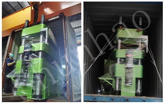 Shunhao Fabrikası 500 tonluk melamin sofra takımı kalıplama makineleri için sevkiyat