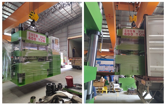 600 Ton Melamin Sofra Kalıplama Makinesi Sevkiyatı - Shunhao Fabrikası